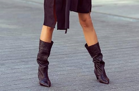 kowbojki botki kozaki damskie BY O LA LA skóra 37 Kolor czarny