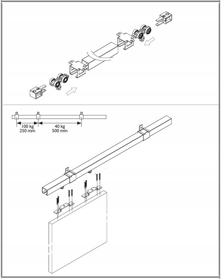 S100 Avanti - Drzwi podwieszane przejściowe 180 cm Marka Avanti