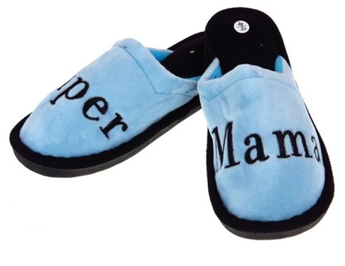 

Kapcie Super Mama pantofle niebieskie 36