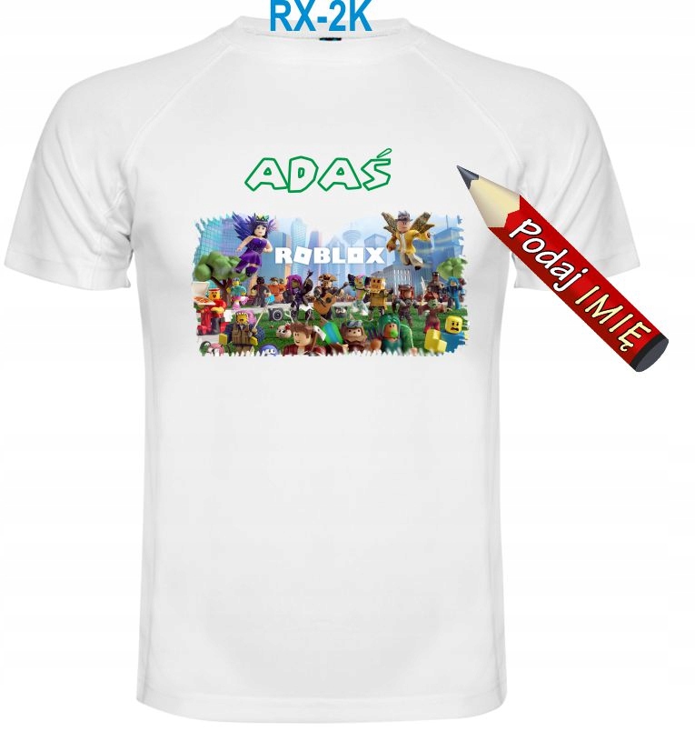 Koszulka z Roblox imię dziecka 128 cm T-shirt