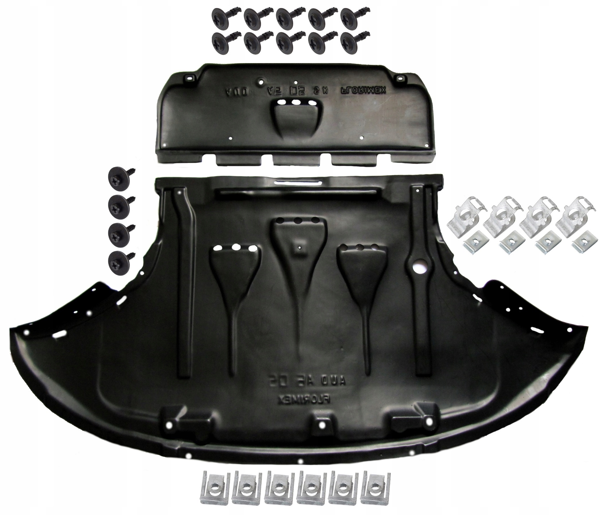Audi A6 C6 2004-11 Osłona Silnika Skrzyni+SPINKI