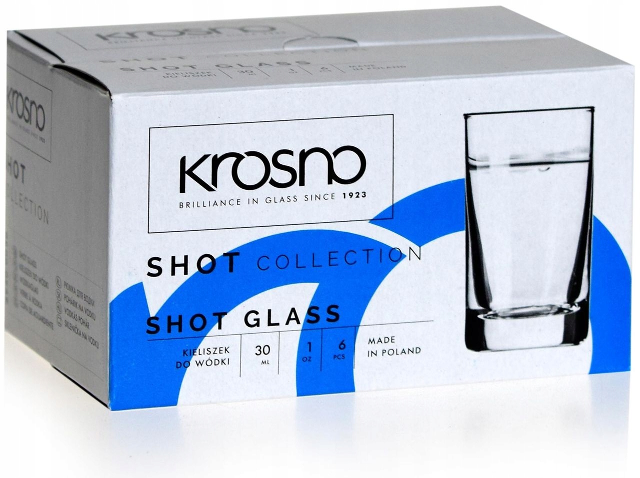 Proste kieliszki do wódki shotów KROSNO Shot 30 ml Marka Krosno