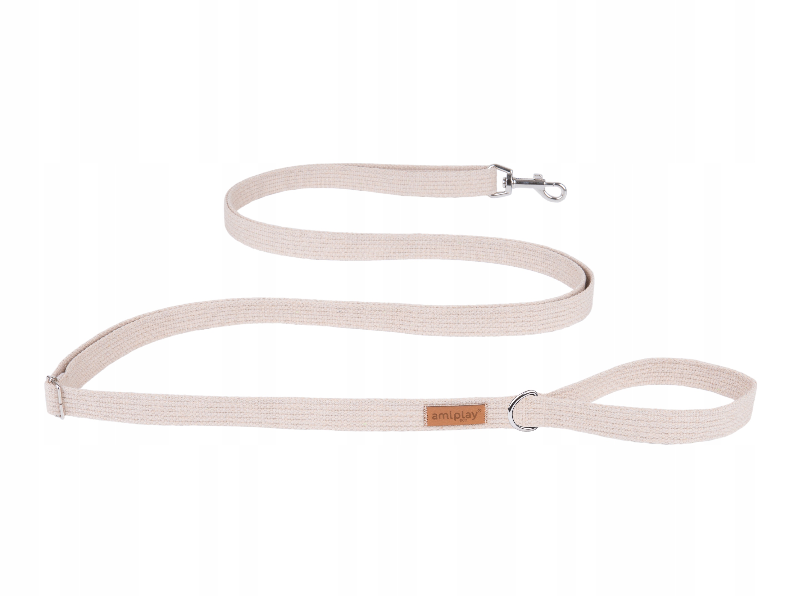 

amiplay Smycz regulowana Easy Fix Cotton M Beżowa