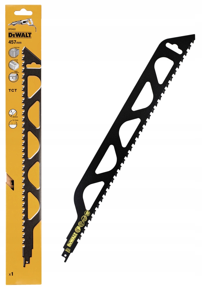 Dewalt Šavlový Pilník 457x12,7mm Blok Zeď Cihla /1 Ks.