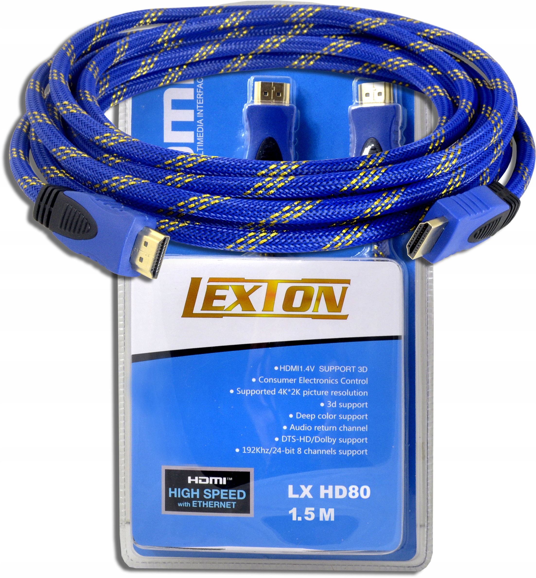 

Kabel Przewód 1,5M Hdmi V1.4 Hd 3D High Speed
