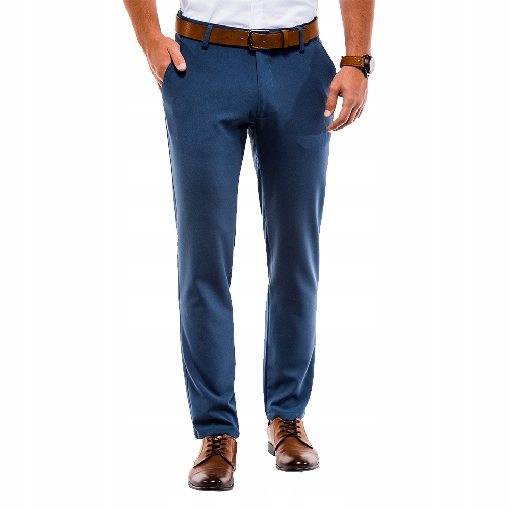 

Ombre Premium Stylowe spodnie męskie P832 nieb. S
