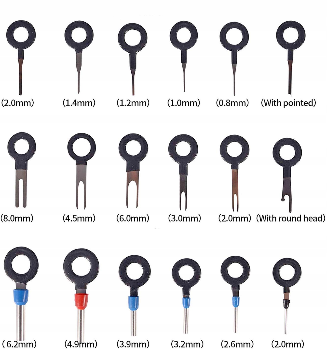 WYIMAK KLUCZE DO DEMONTAZU KONEKTOROW PINOW 36 SZT Model R