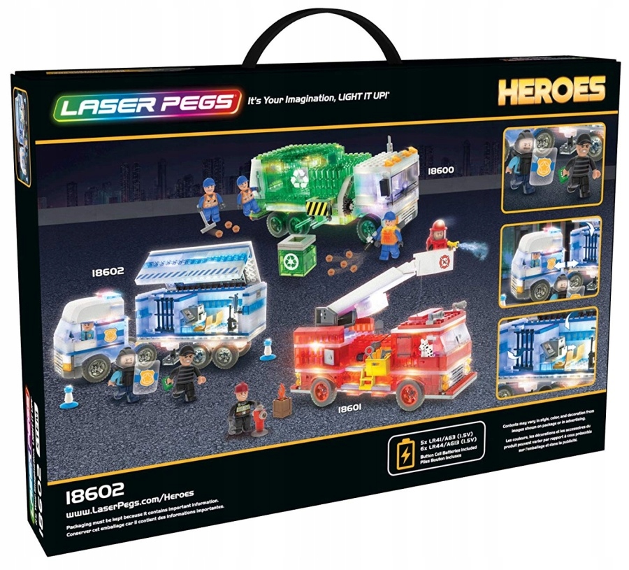 MOBILNA JEDNOSTKA POLICJI Laser Pegs klocki LED! Typ klocki konstrukcyjne