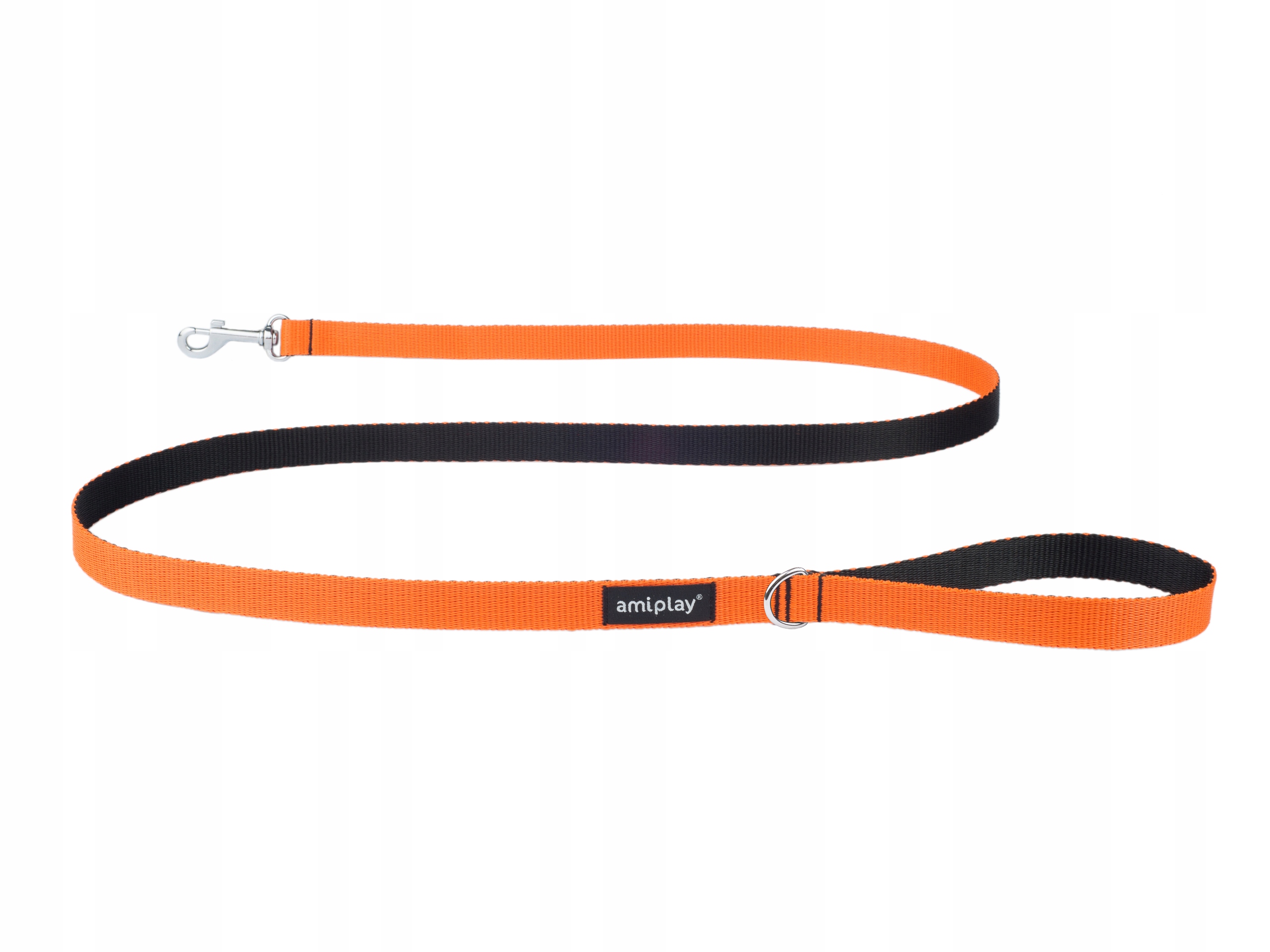 

amiplay Smycz klasyczna Twist 150 cm M Pomarańcz