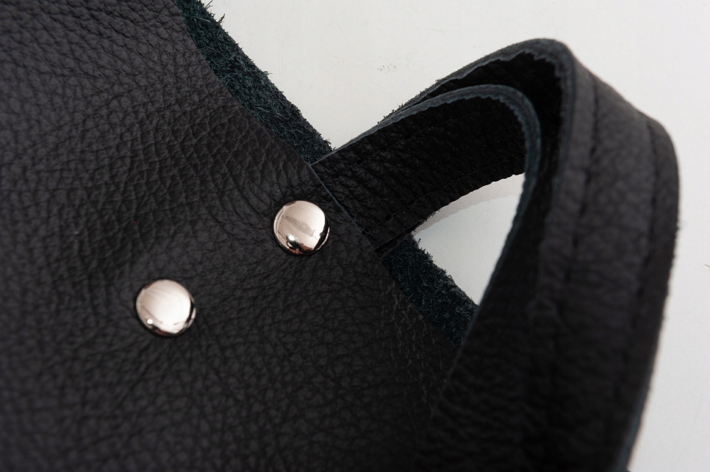 czarna SKÓRZANA torebka worek miękka włoska SKÓRA Płeć kobieta