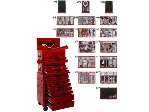 Тележка для инструментов 1055 элементов TCMM1055N