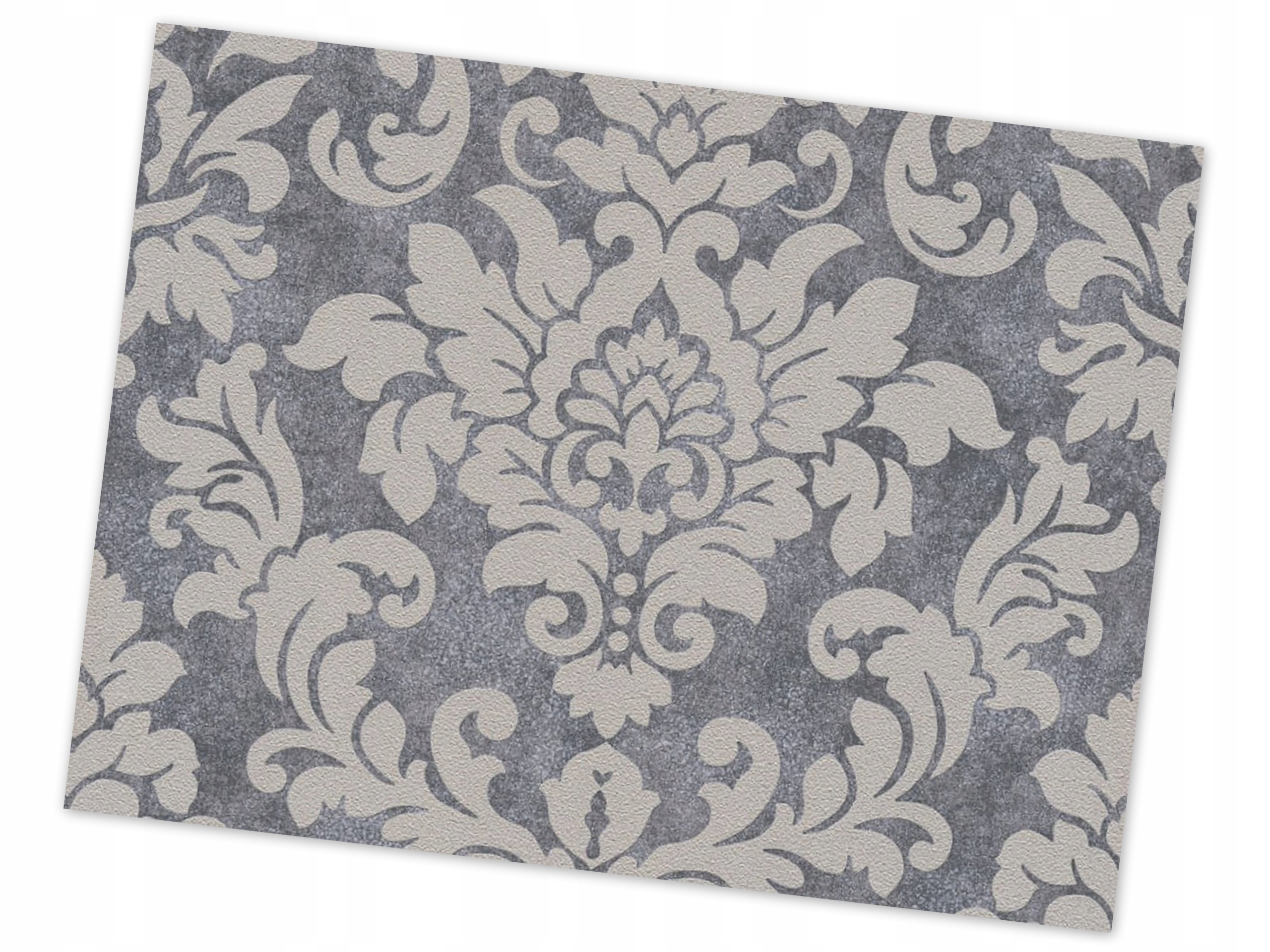 

Tapeta Glamour 37270-1 Szary Ornament Z Brokatem