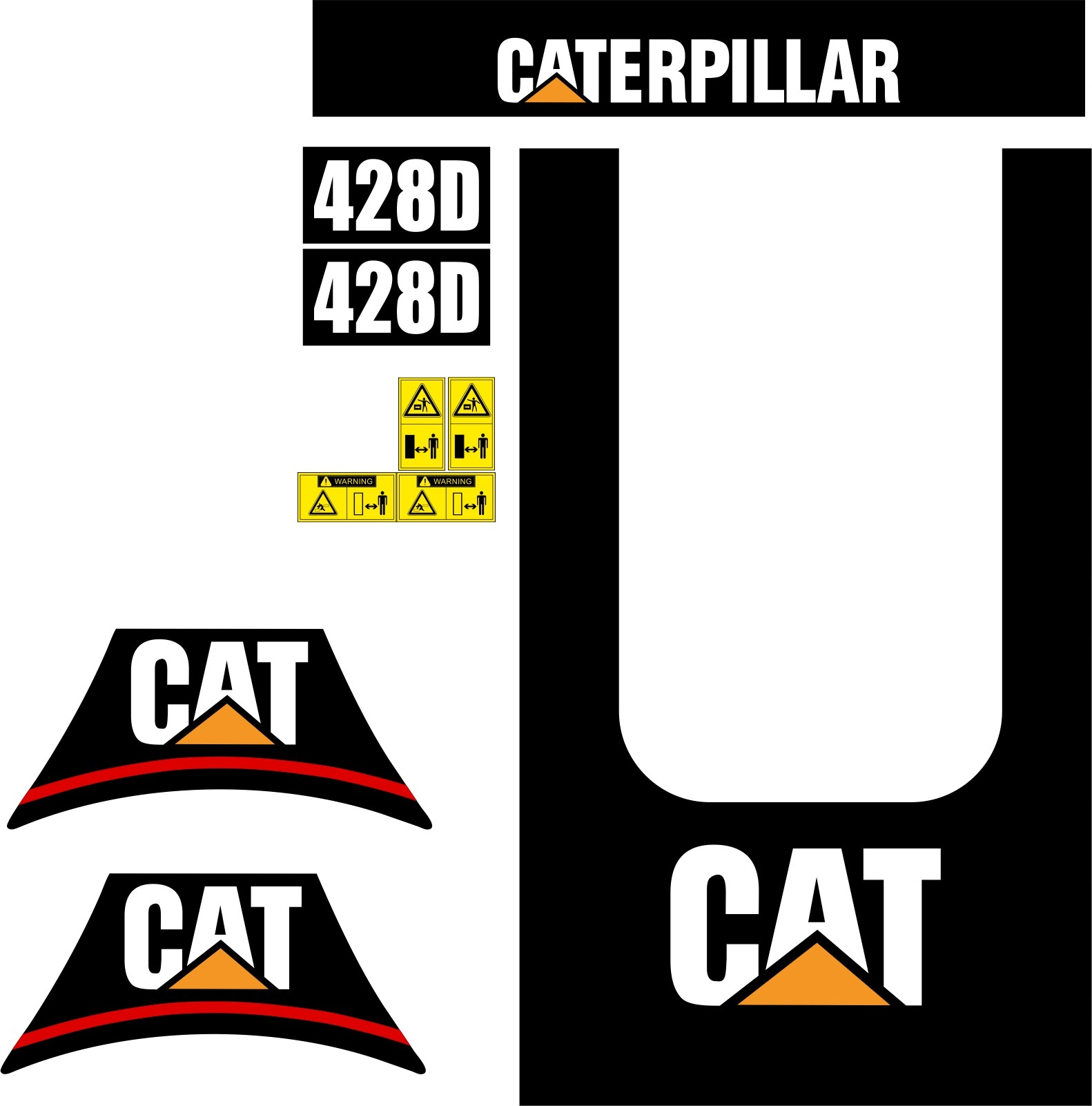 NAKLEJKI CAT 428D CATERPILLAR KOPARKO ŁADOWARKA