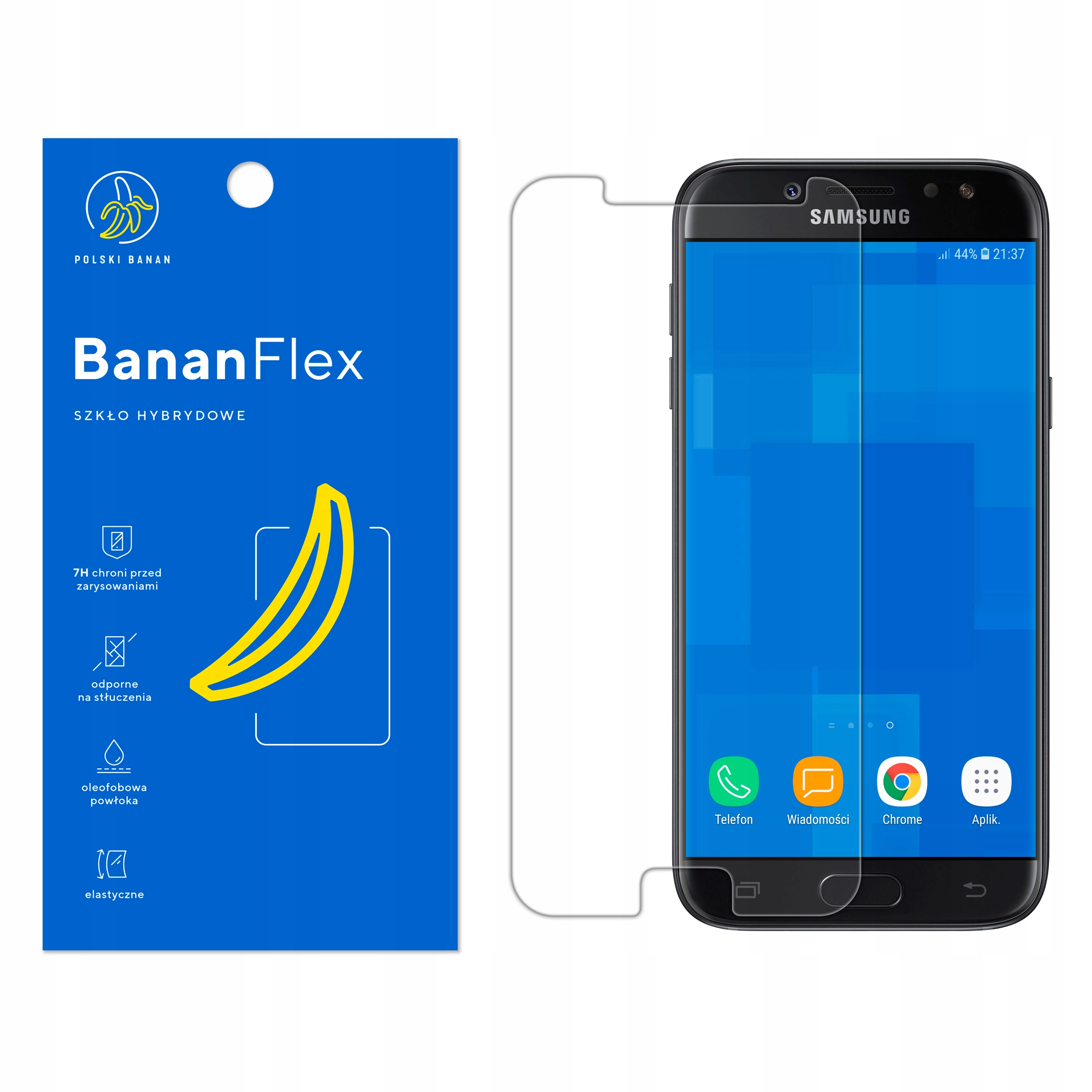 

Szkło Hybrydowe Polski Banan 7H do Samsung J7 2017