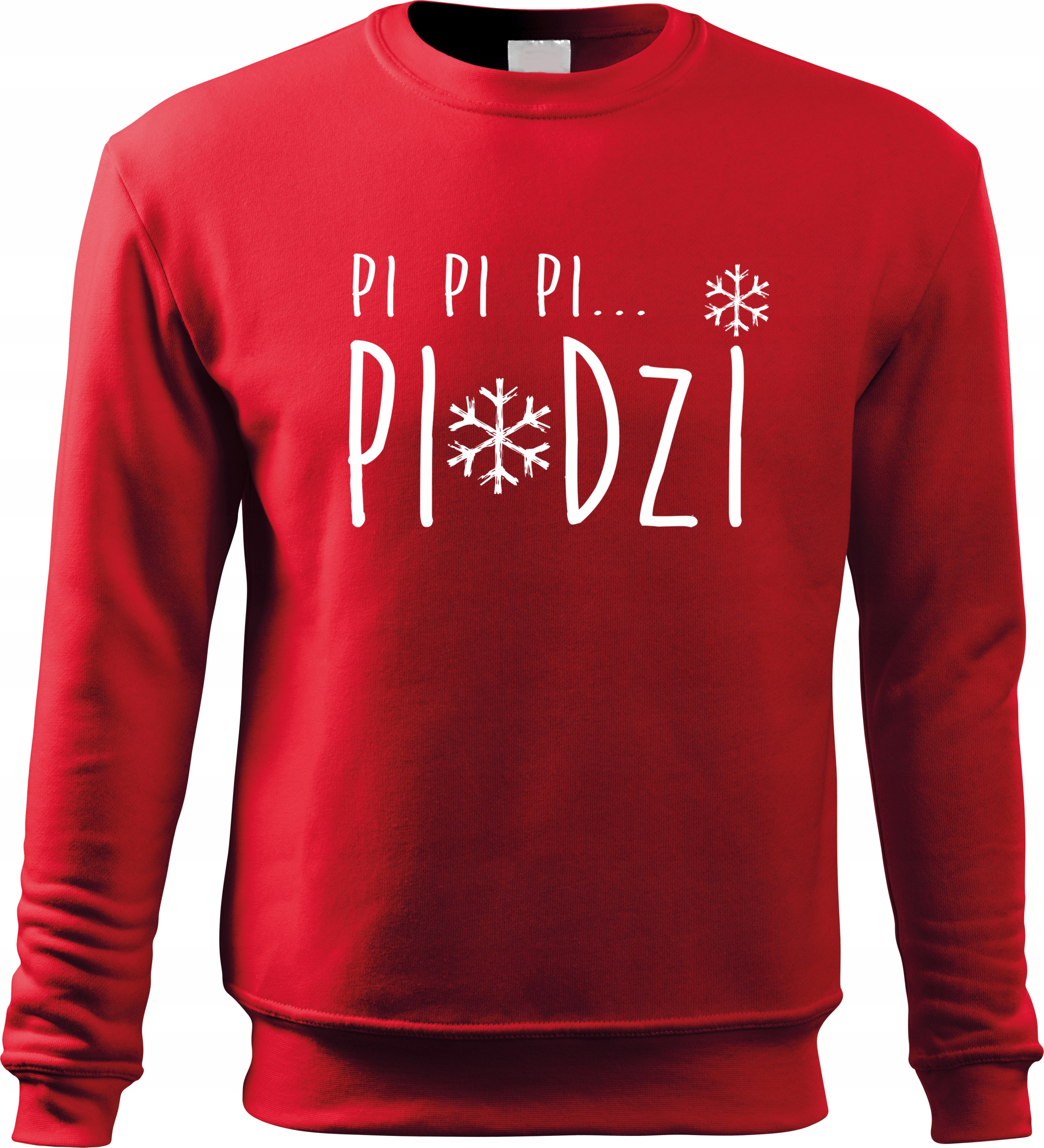 

Bluza bez kaptura Czerwona z nadrukiem Piździ L