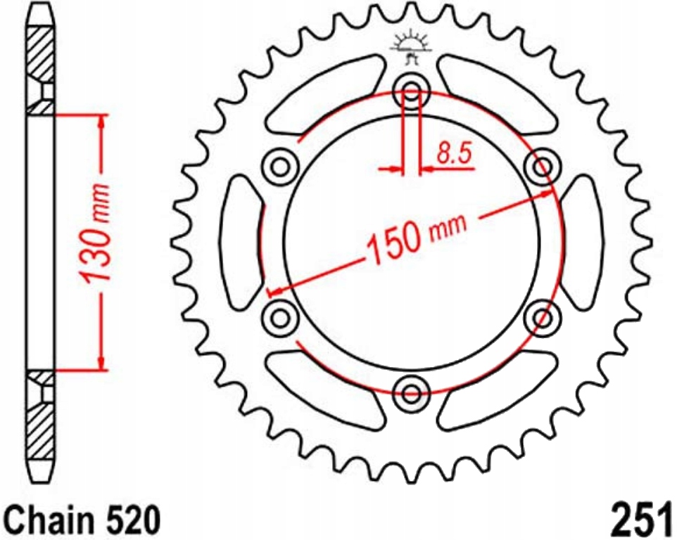 Zadní ozubení Jtr 46-51 zubů Yamaha Yz 426 F 00-02 Nové