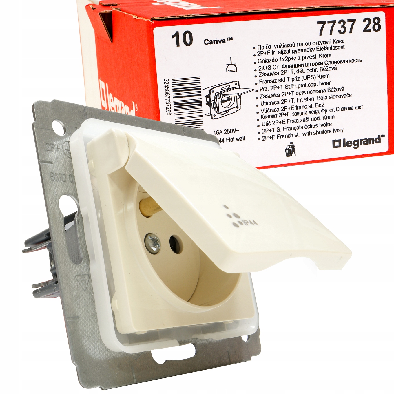 

Cariva Legrand gniazdo Hermetycz krem 2P+Z 773728