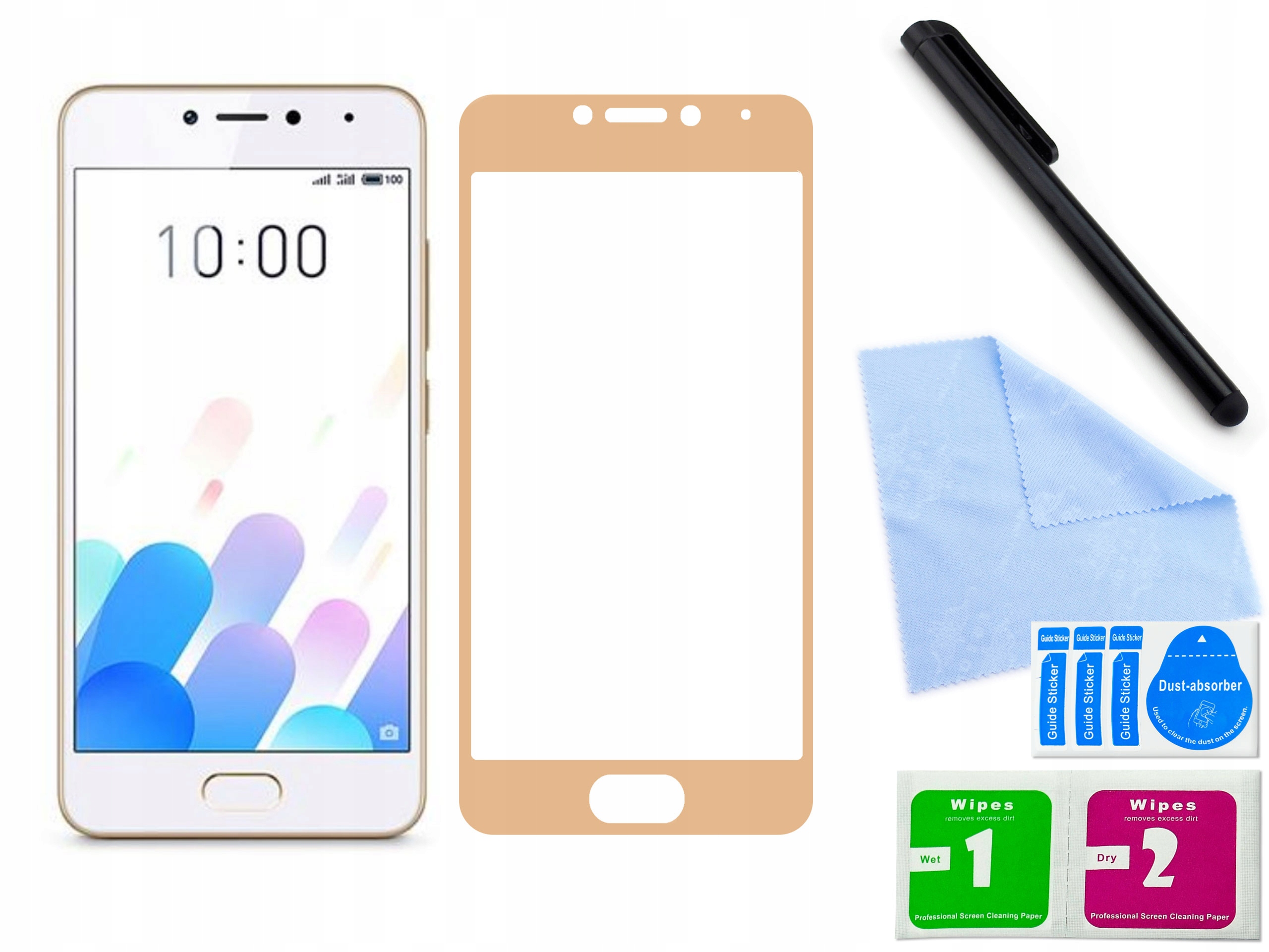 

Szkło 3D, curved, do Meizu Noblue A5 kolor Złoty