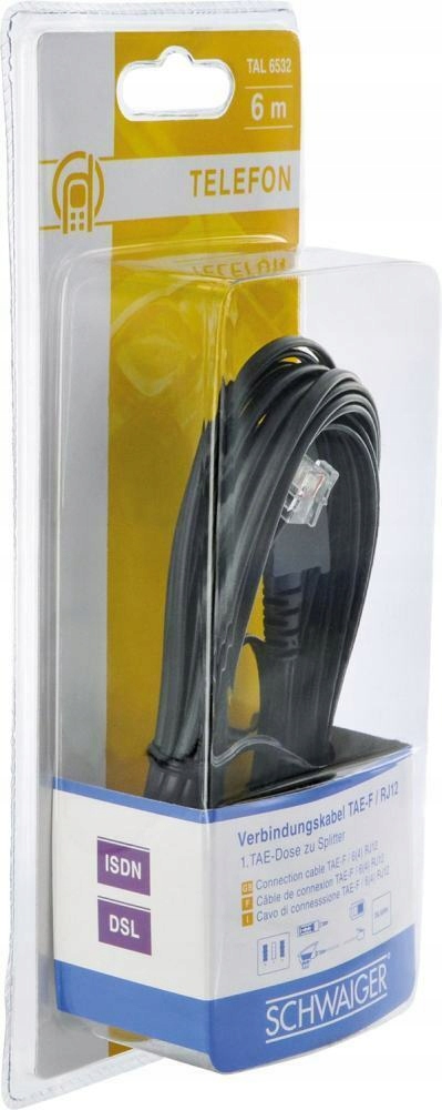 Adapter Przewód Kabel Przejście TAE-RJ12 6M