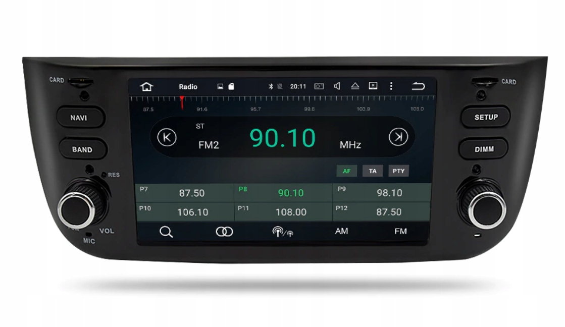 RADIO ANDROID Fiat Grande Punto Linea 4core 2/16GB Radio informacja RDS pasmo AM pasmo FM