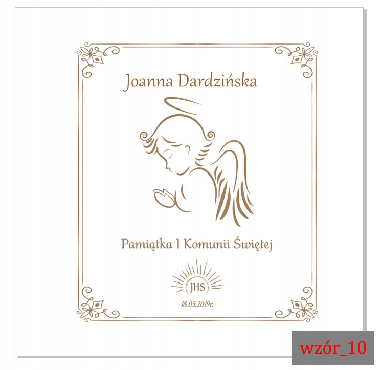 Album na zdjęcia PERSONALIZOWANY Pierwsza Komunia Orientacja kwadrat