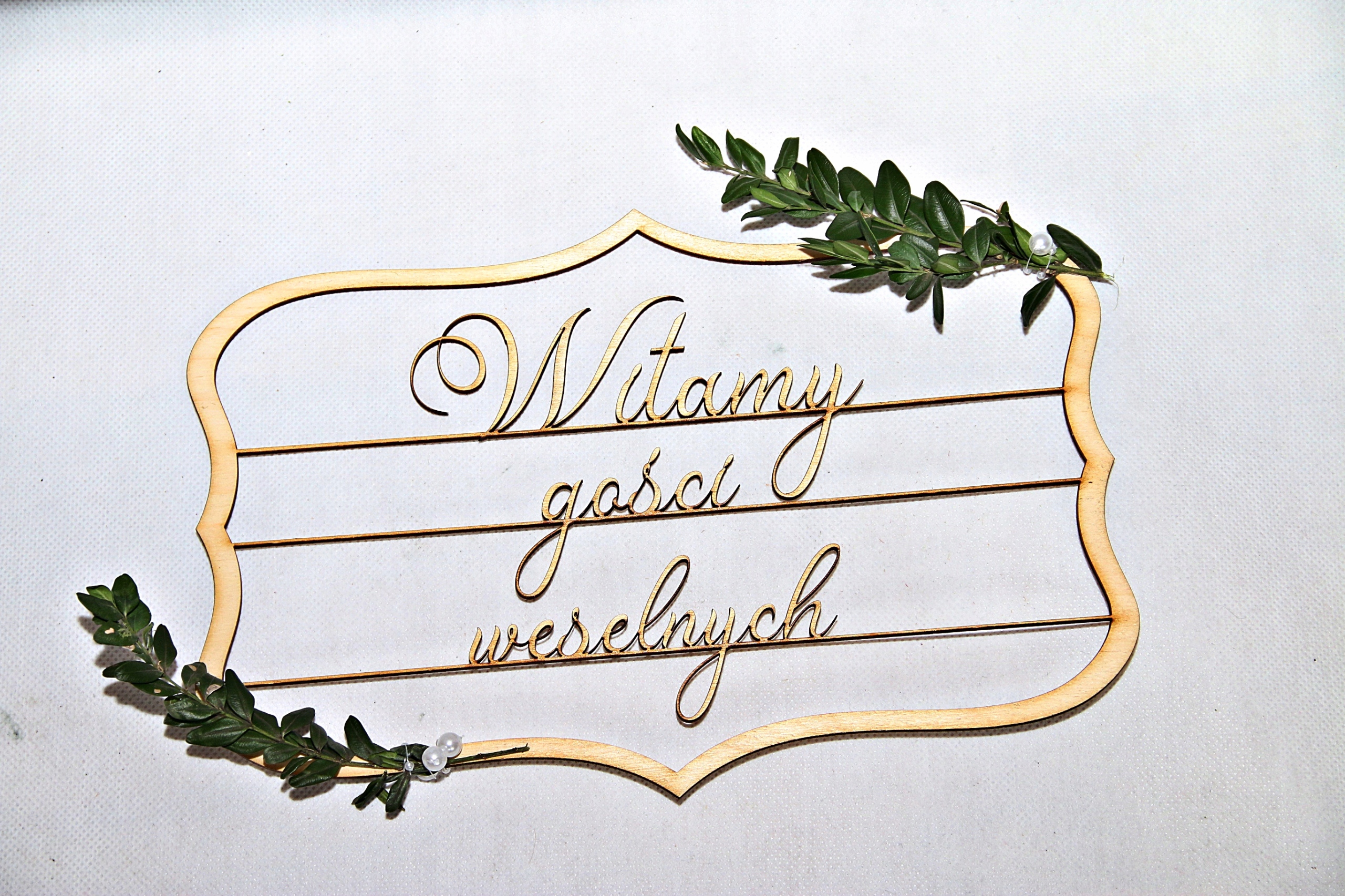 Tablica powitalna wisząca Witamy gości weselnych Kod producenta NP1