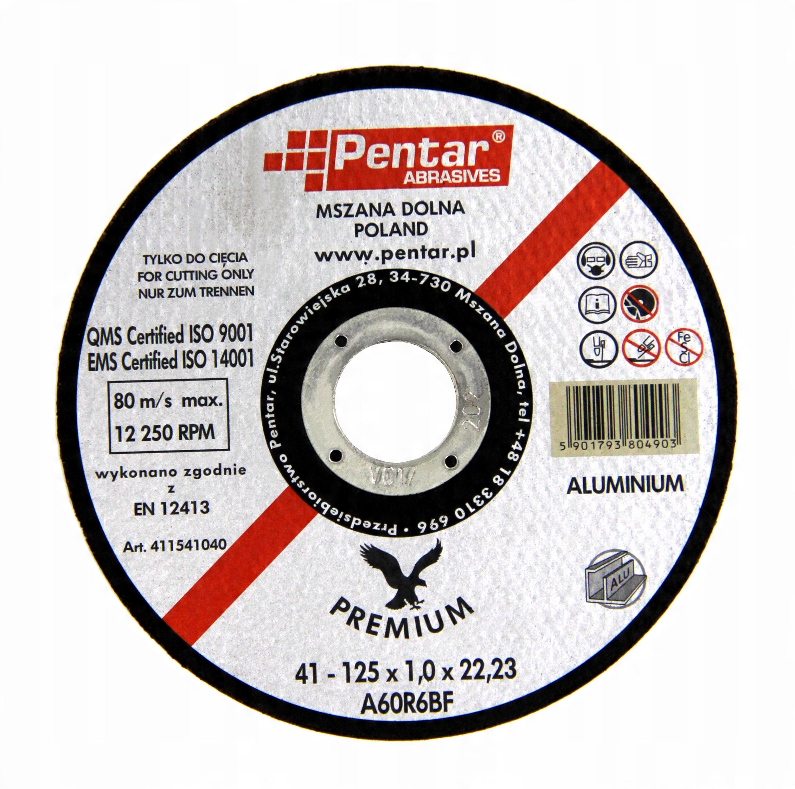 

Pentar Tarcza Do Cięcia Aluminium 125x1,0x22 Premi