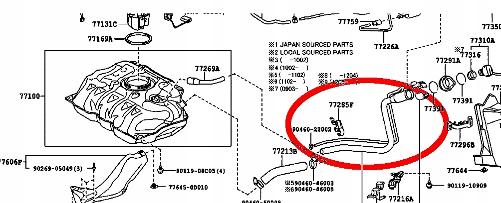 WLEW PALIWA RURA do TOYOTA YARIS II 1.4D DIESEL Typ samochodu Samochody osobowe