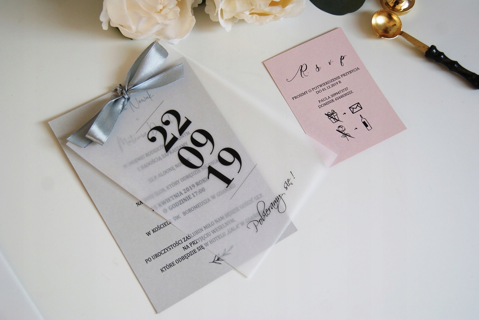 ZAPROSZENIA ŚLUBNE KALKA MINIMALISTYCZNE Liczba sztuk 1 szt.