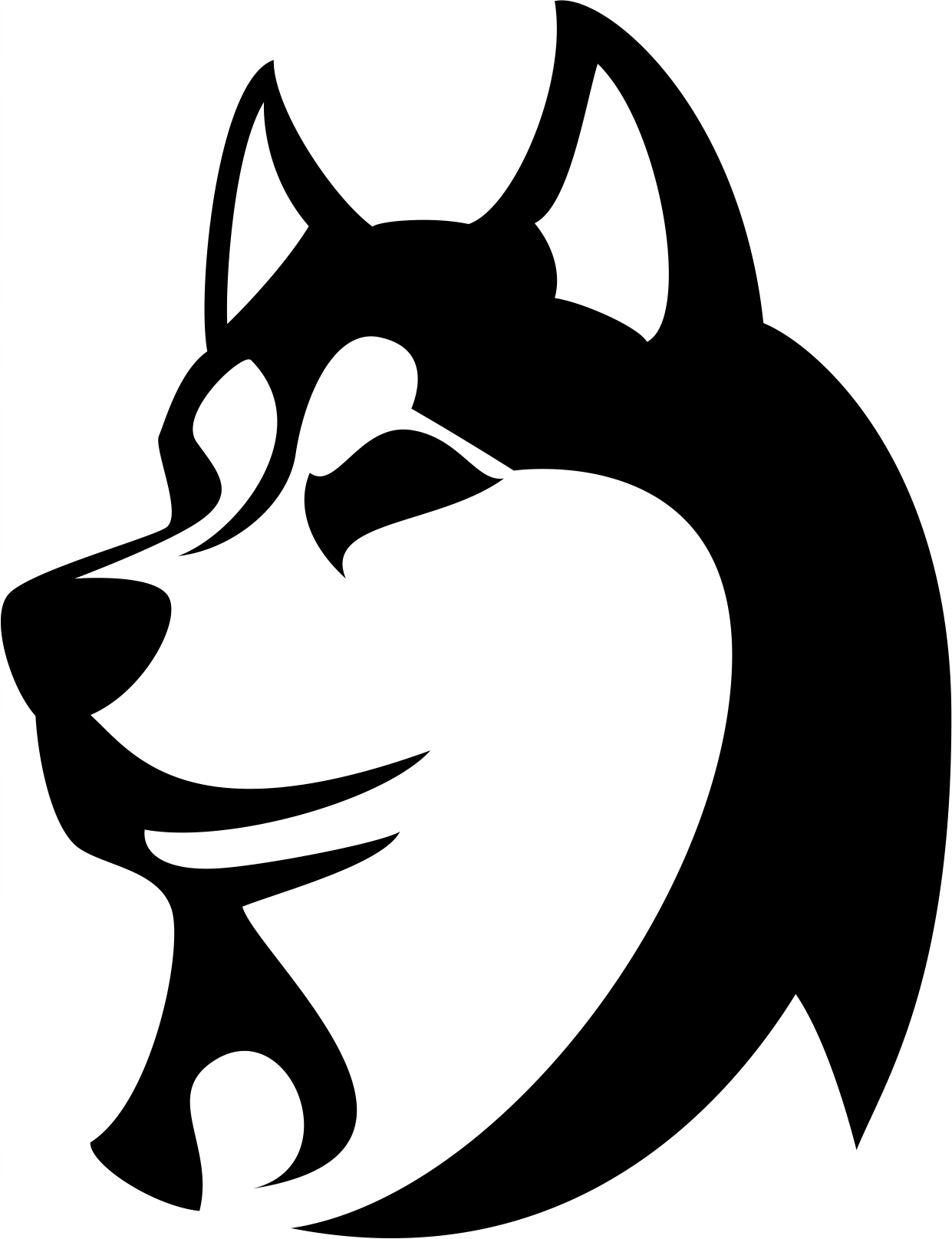 

Naklejka ścienna pies Husky Na Ścianę 48cmX62,5cm