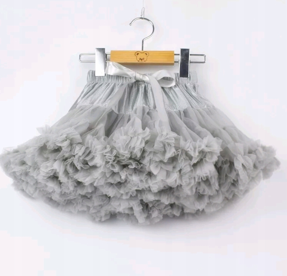 

Tiulowa spódniczka 80 tutu pettiskirt szara fluffy
