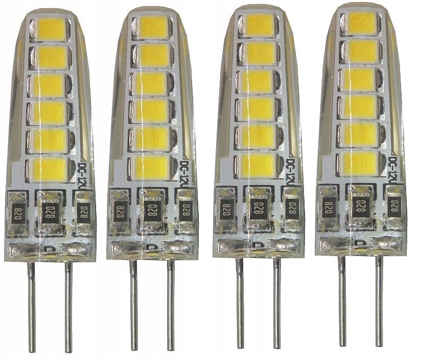 

Żarówka Led G4 3W 12V silikon b mocna jasna 4xpack