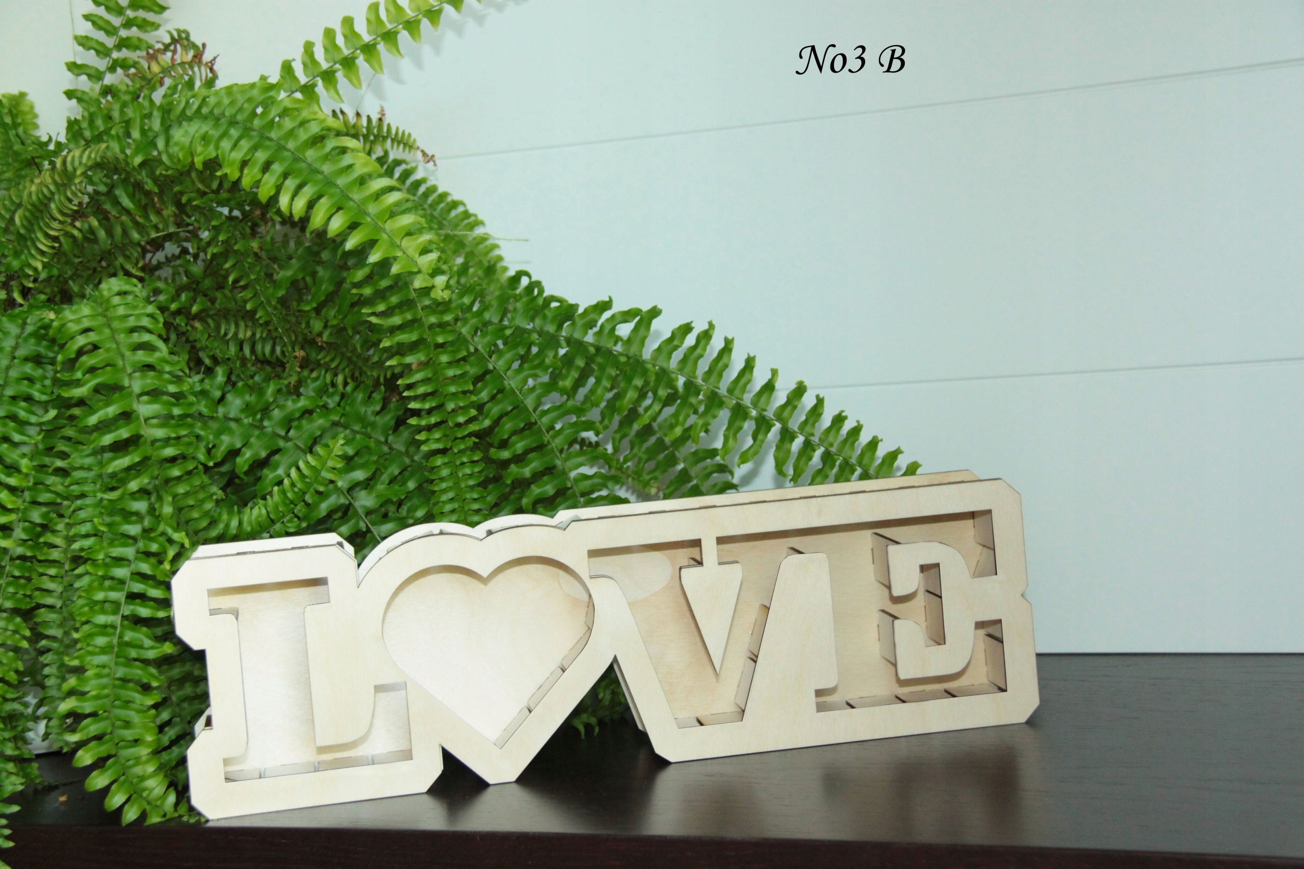 Drewniany Napis LOVE 3D dekoracja Ślub Wesele Wysokość produktu 12 cm