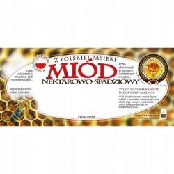 

Etykieta na miód Spadziowy 100 szt etykiety spadź