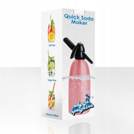 

Saturator Syfon do wody Soda Maker różowy 1L
