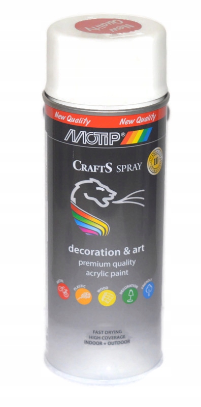 

Crafts Ral 9010 Biały Mat Akryl Farba Spray 400ML
