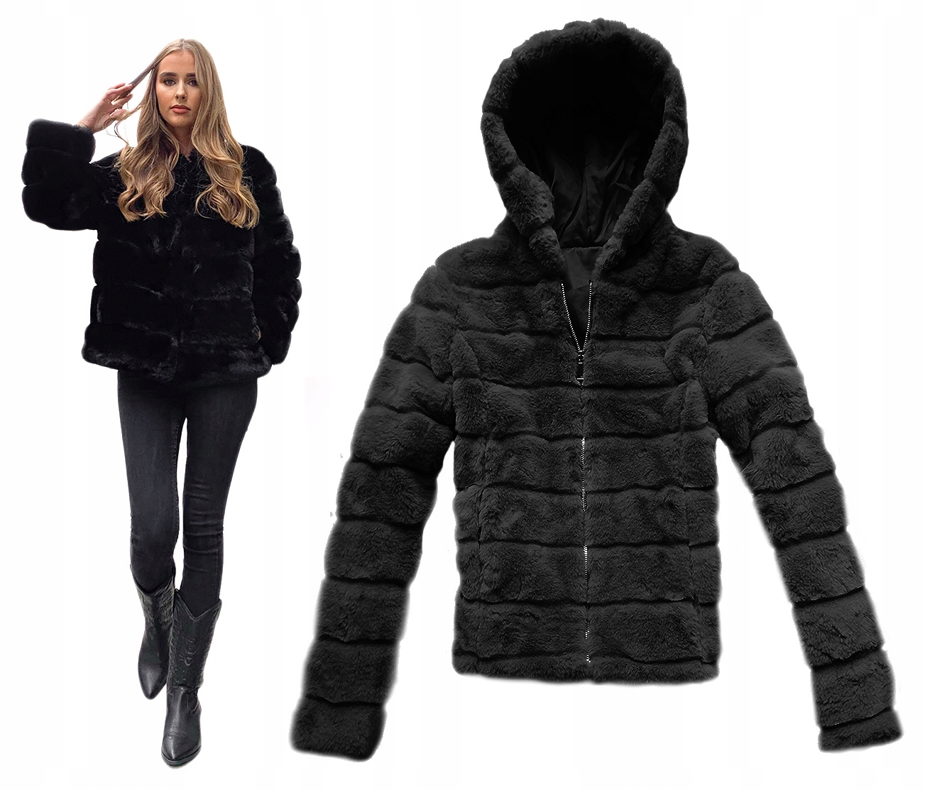 

Kurtka Futrzana Futerko Krótkie Miś Kolory