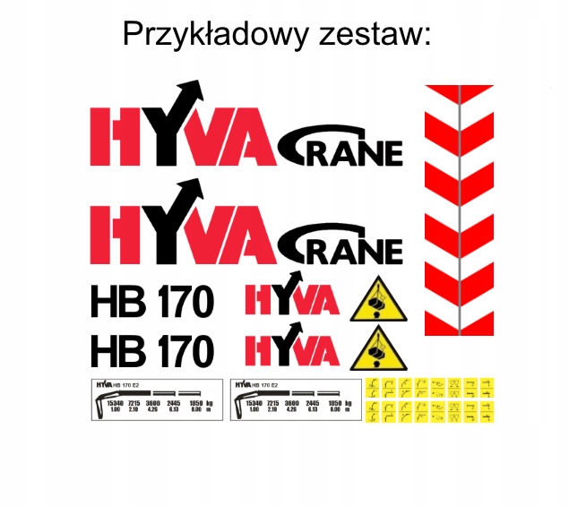 Naklejka oklejenia na każdy model HDS HYVA Numer katalogowy części 4555756764