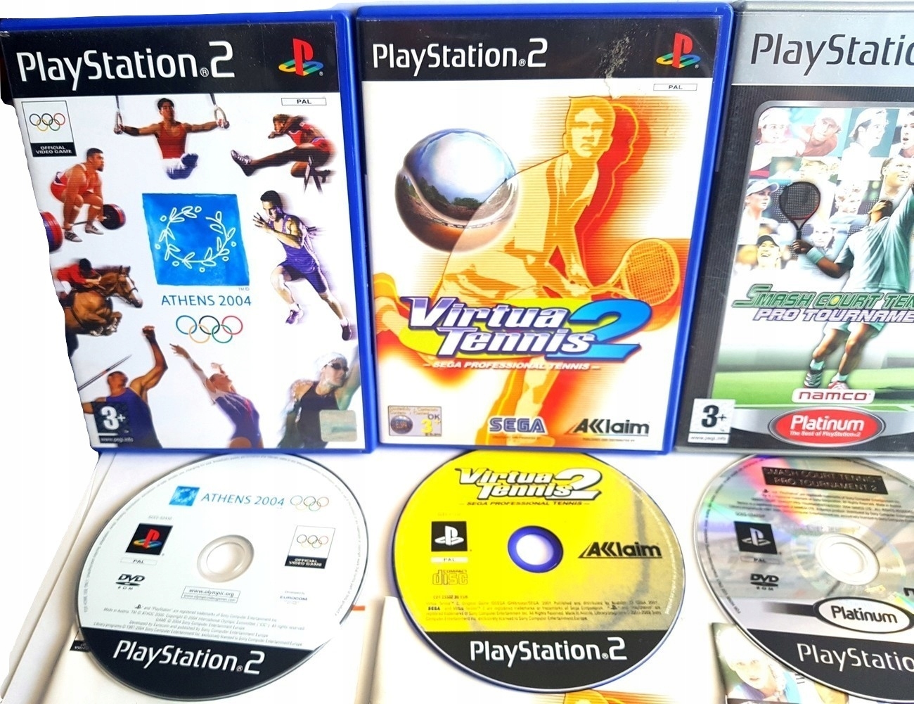 4xGRA PS2 - TENNIS- VIRTUA TENNIS 2 + OLIMPIADA ++ Tytuł Smash Court Tennis Pro Tournament 2