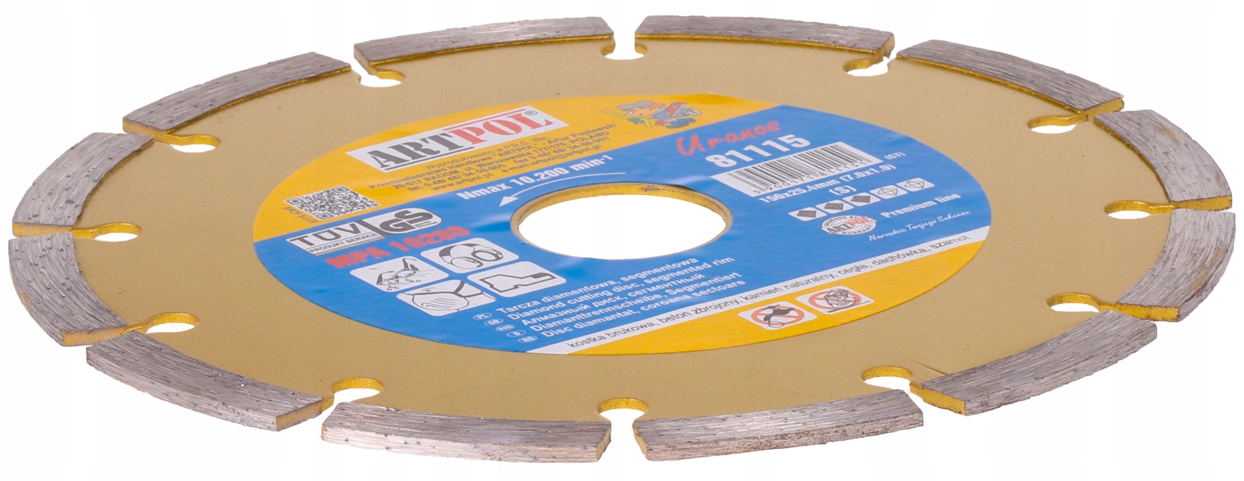

Tarcza Diamentowa 125x22 Do Kostki Brukowej Betonu