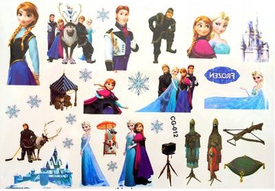 

Tatuaż naklejka Kraina Lodu frozen Kusza zamek