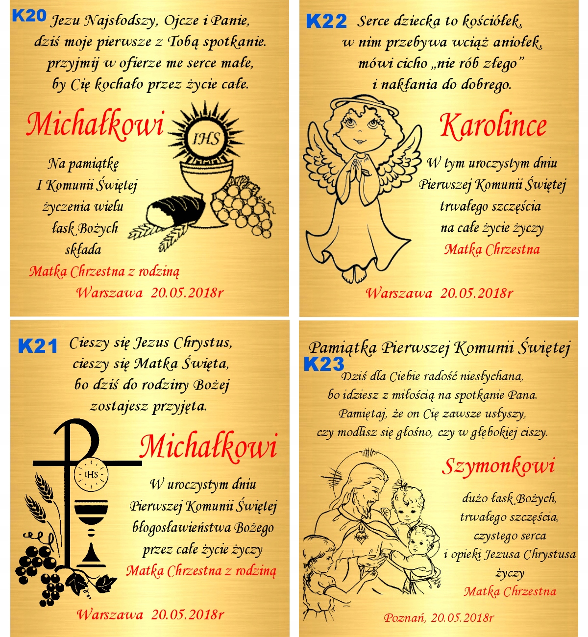 Złoty Łańcuszek 925 Medalik Aniołek z Sercem Chrzest Komunia Grawer Splot Inny splot