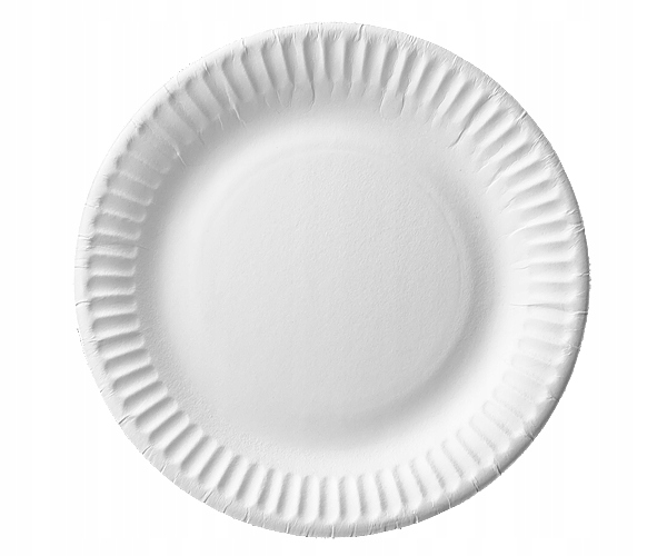 PAPIEROWE TALERZYKI BIAŁE 100SZT. 18CM ŚREDNICY