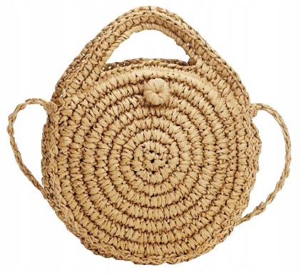 Torebka koszyk na ramię kopertówka listonoszka słomiana boho wakacje lato