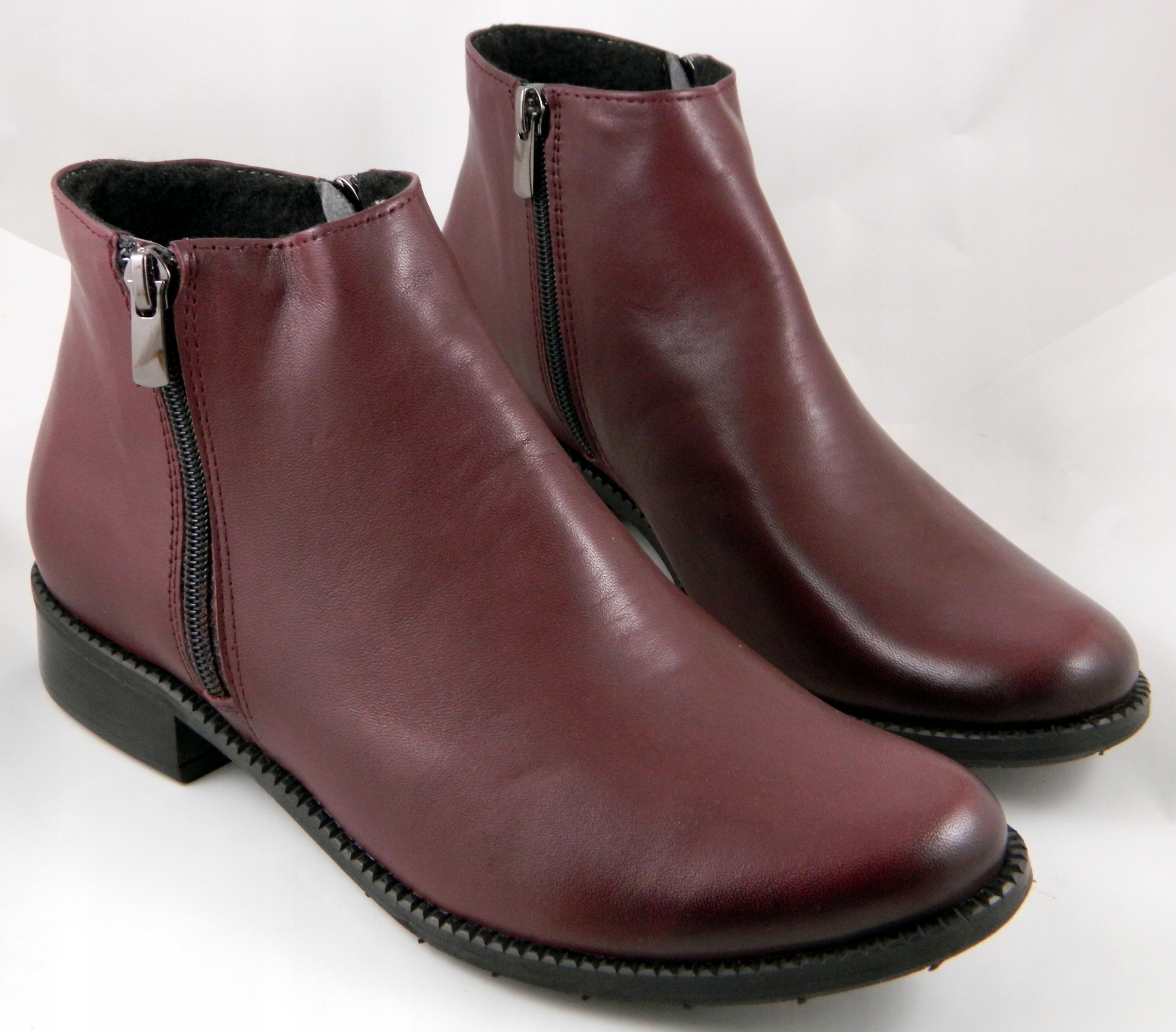 

UNI-19 Wygodne Stylowe Niskie Botki Skóra Nat 36