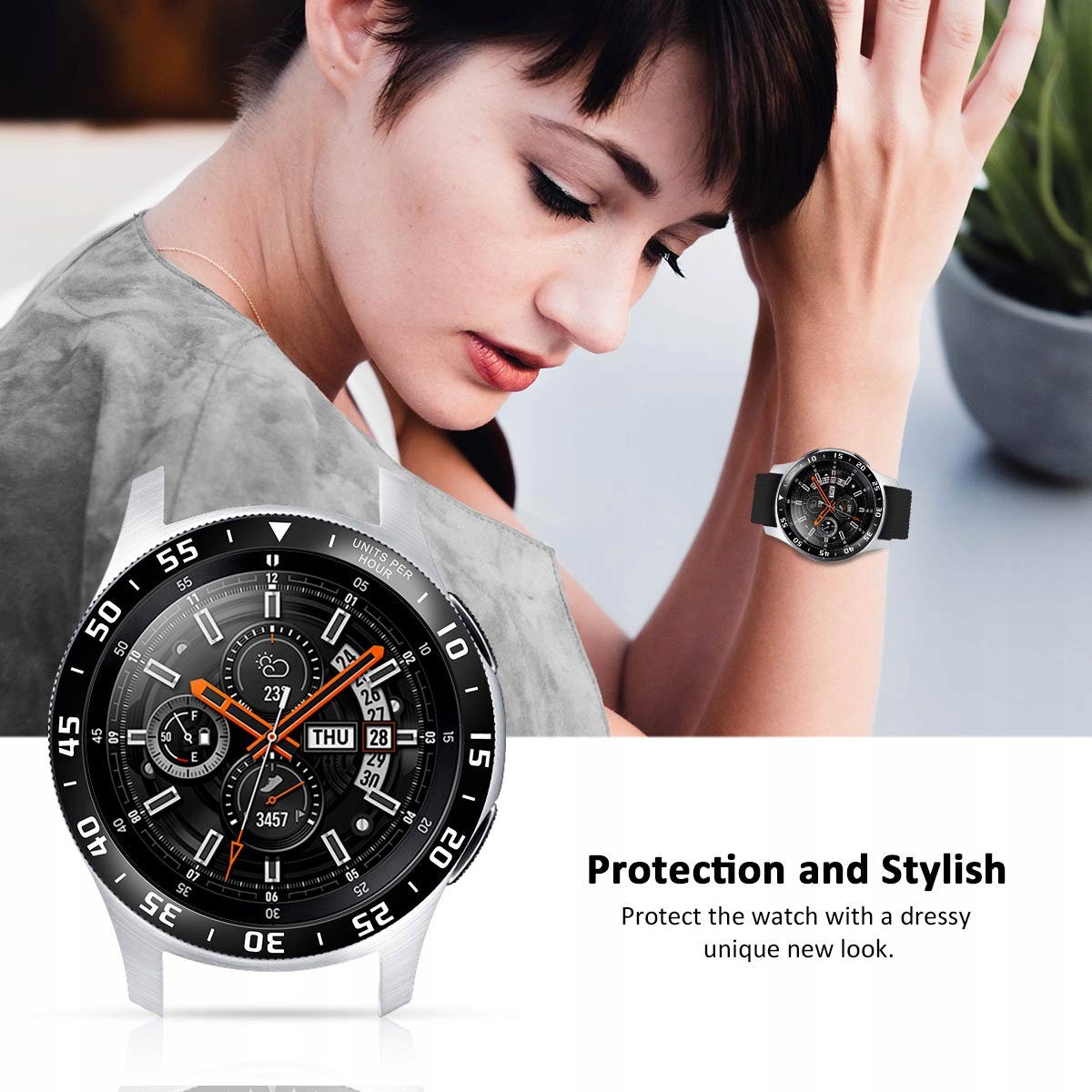 RING BEZEL SAMSUNG GALAXY WATCH 46MM BLACK Materiał inny