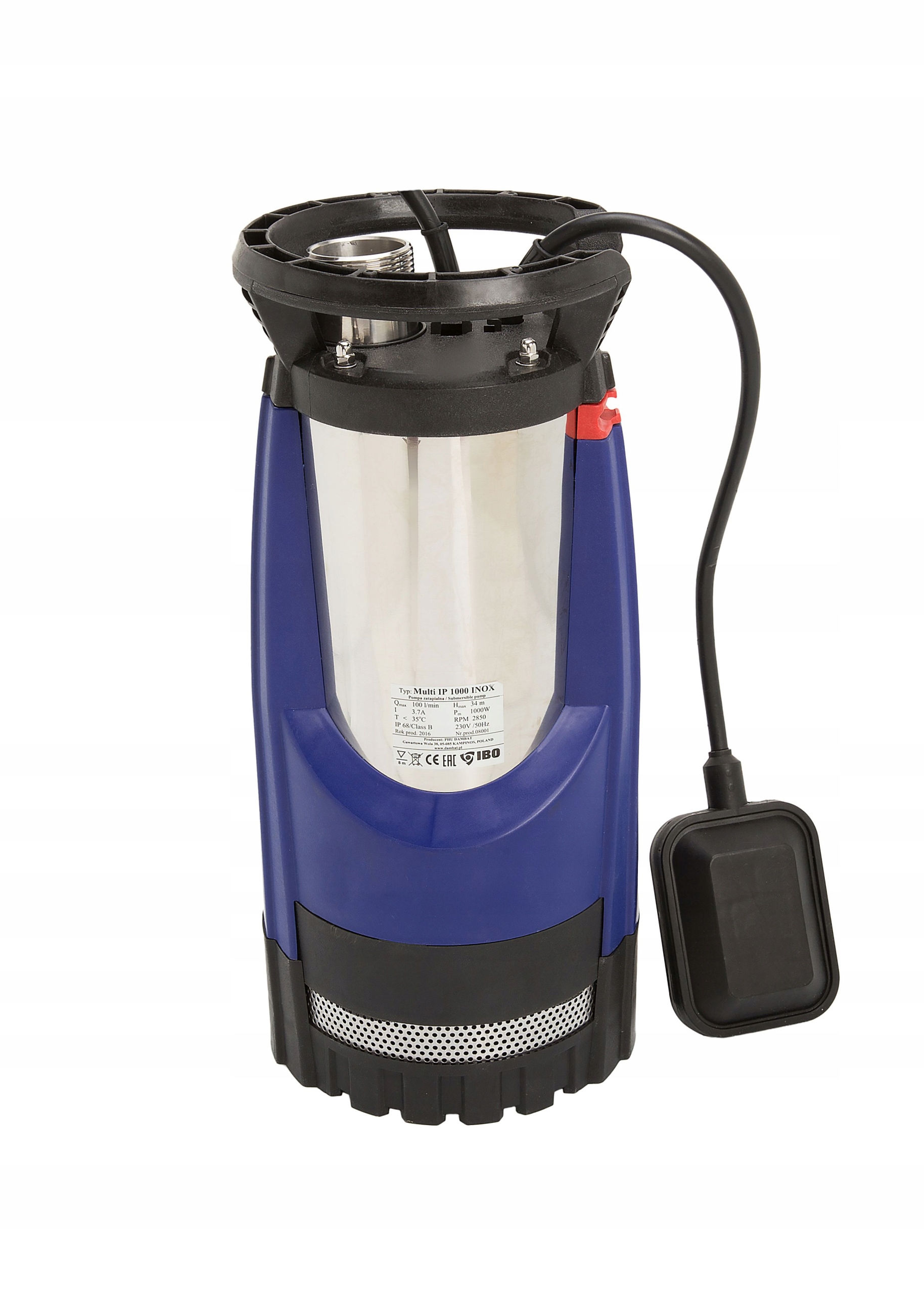 Pompa Zatapialna do Wody Deszczowej Ibo Multi Ip 1000 Inox 1000W Deszczówka