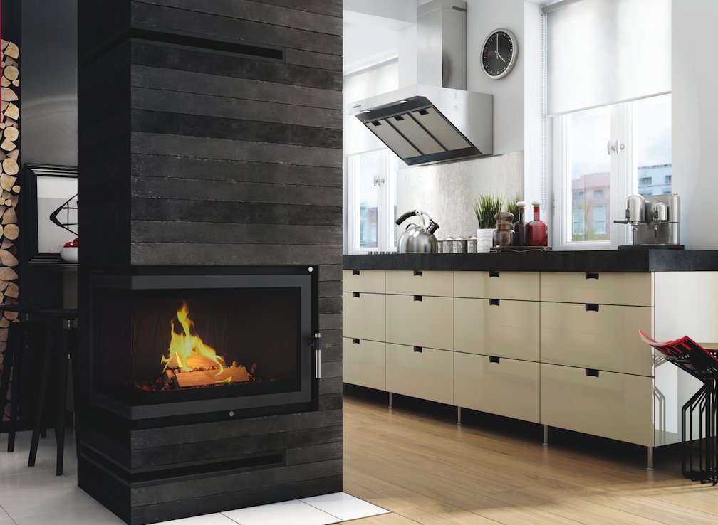 Wkład kominkowy KRATKI narożny OLIWIA 18 lewy BS Klasa efektywności energetycznej A