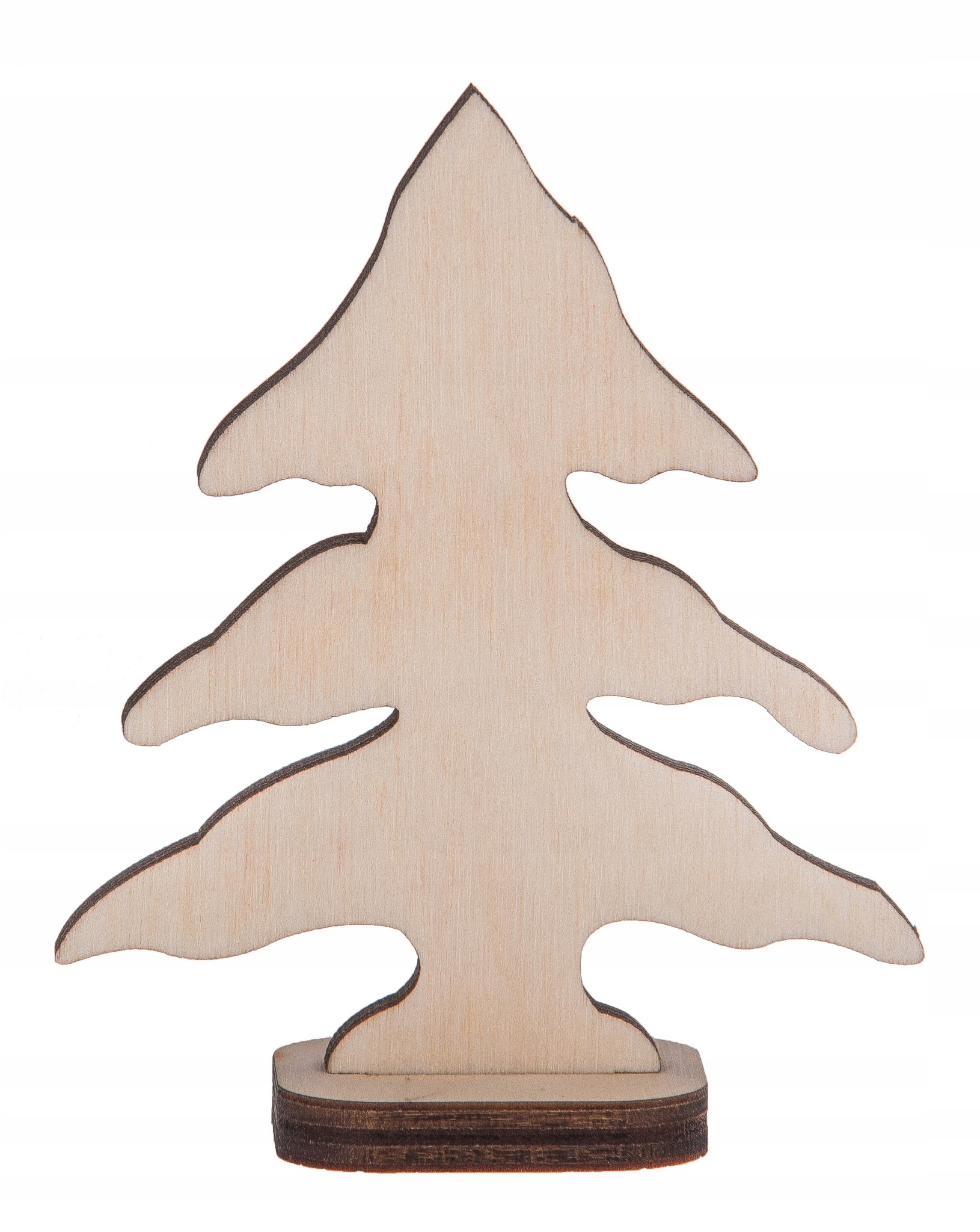 Drevený vianočný strom Mini 8cm decoupage Eco Ornament!
