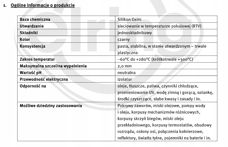 ELRING DIRKO HT SILIKON MASA USZCZELNIAJĄCA 200ml Producent Elring